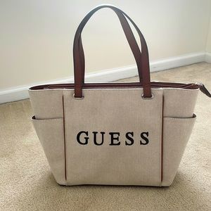 Guess Brown/Tan Tote Bag